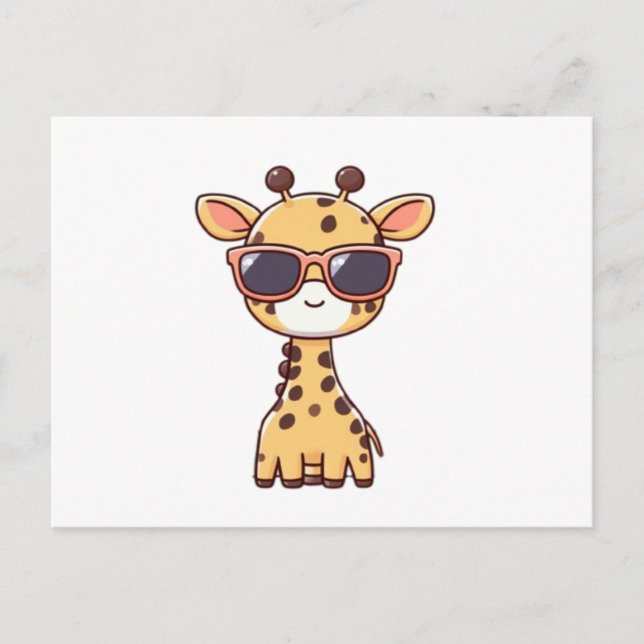 Giraffe with sunglasses postcard (Front)