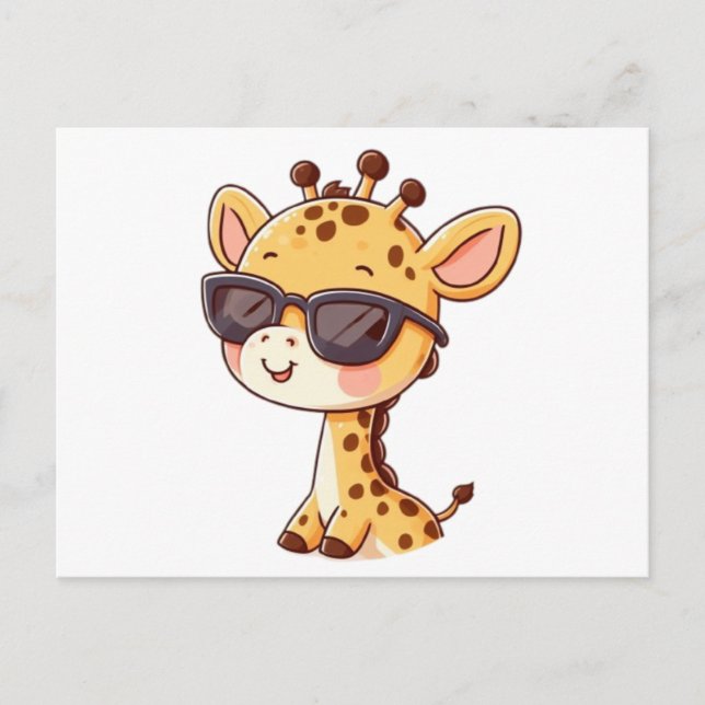 Giraffe with sunglasses postcard (Front)