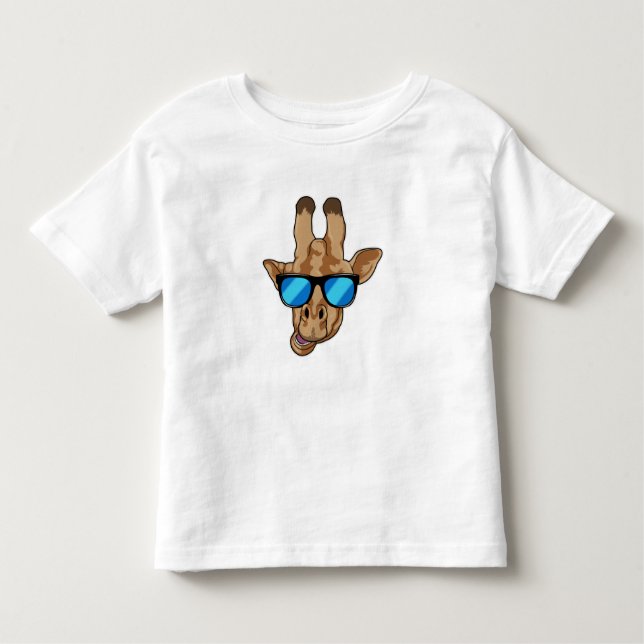 Giraffe with Sunglasses Toddler T-Shirt (Front)