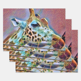 GIRAFFE WRAPPING PAPER SHEET