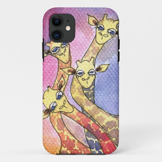 Giraffe Wtercolor Funny Animal Case-Mate iPhone Case (Back)