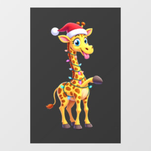 Giraffe Xmas Lighting Funny Santa Giraffe Christma