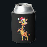 Giraffe Xmas Lighting Funny Santa Giraffe Christma Can Cooler<br><div class="desc">Giraffe Xmas Lighting Funny Santa Giraffe Christmas T-Shirt (1)</div>