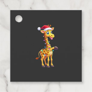 Giraffe Xmas Lighting Funny Santa Giraffe Christma Favour Tags