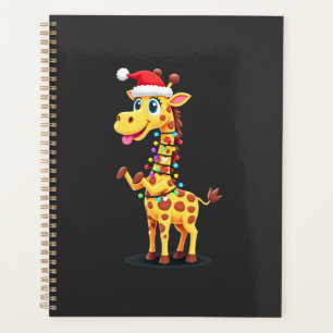 Giraffe Xmas Lighting Funny Santa Giraffe Christma Planner