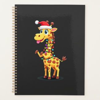 Giraffe Xmas Lighting Funny Santa Giraffe Christma Planner