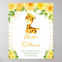 Giraffe Yellow Floral Birth Statistics