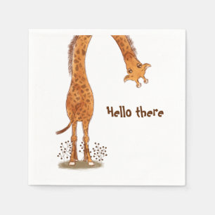 Giraffe, Zoo Animal Birthday Napkin