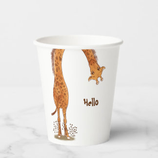 Giraffe, Zoo Animal Birthday Party Paper Cups
