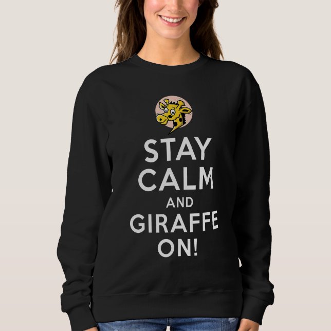 Giraffe  Zoo Animal Giraffe Girl  Zoo Keeper Sweatshirt (Front)