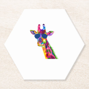 Giraffe Zoo Keeper Safari Animal Giraffe Paper Coaster