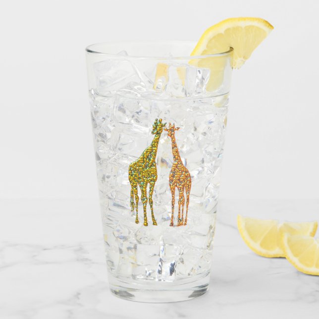 Giraffes 1 glass (Back Ice)