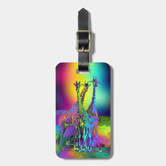 Giraffes 2 Options Luggage Tag (Front Vertical)