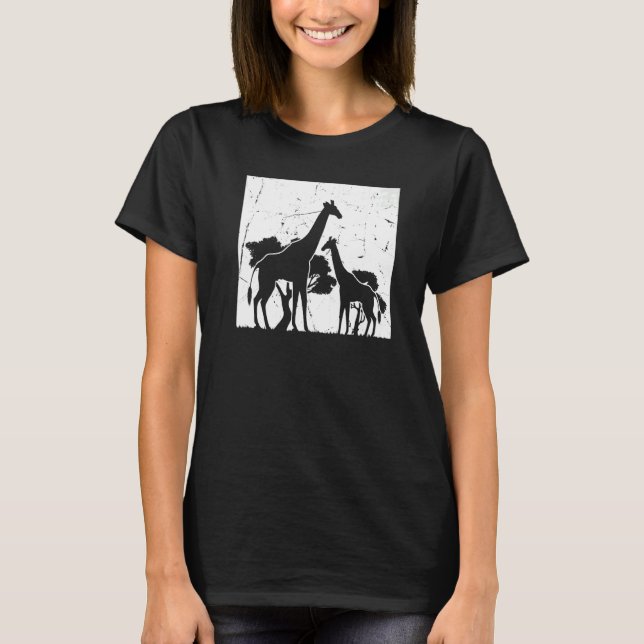 Giraffes African Giraffe Zoo Animal Giraffe   T-Shirt (Front)