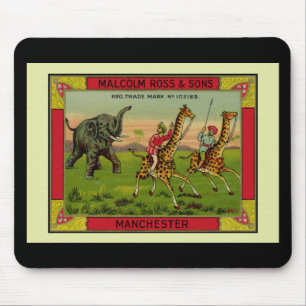Giraffes and Elephant Mouse Pad