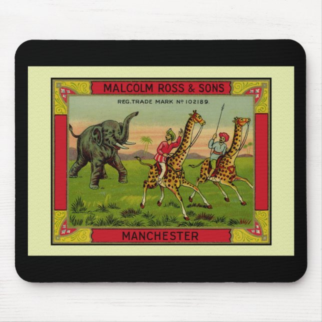 Giraffes and Elephant Mouse Pad (Front)