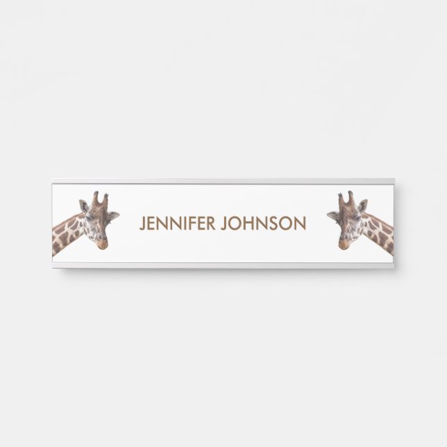 Giraffes Animals Personalised Name Door Sign (Front)