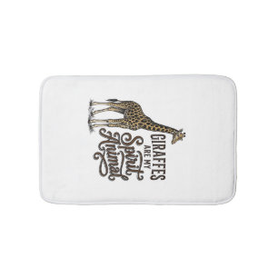 Giraffes Are My Spirit Animal Vintage Shirt Design Bath Mat