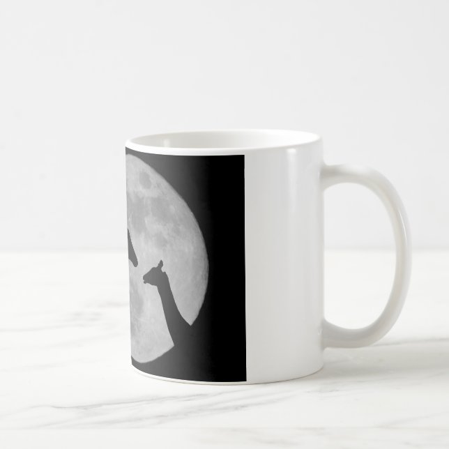 Giraffes At Fullmoon Night Coffee Mug (Right)