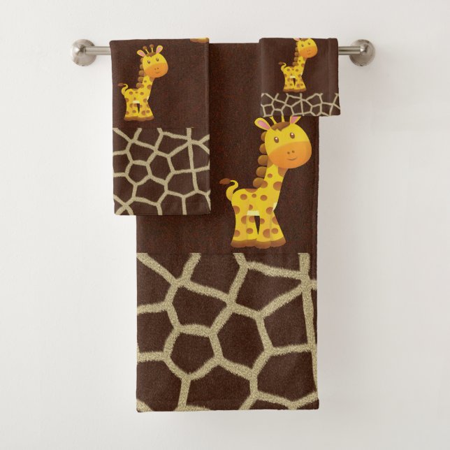 Giraffes Bathroom Towel Set (Insitu)