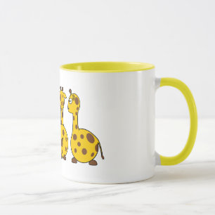 Giraffes cartoons mug