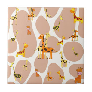 Giraffes Ceramic Tile