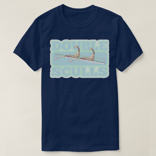 Giraffes double scull rowing regatta T-Shirt (Design Front)