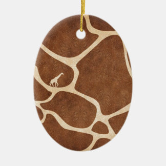 Giraffes! exotic animal print design! ceramic tree decoration