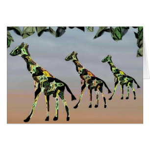 Giraffes Family Habitat Cards