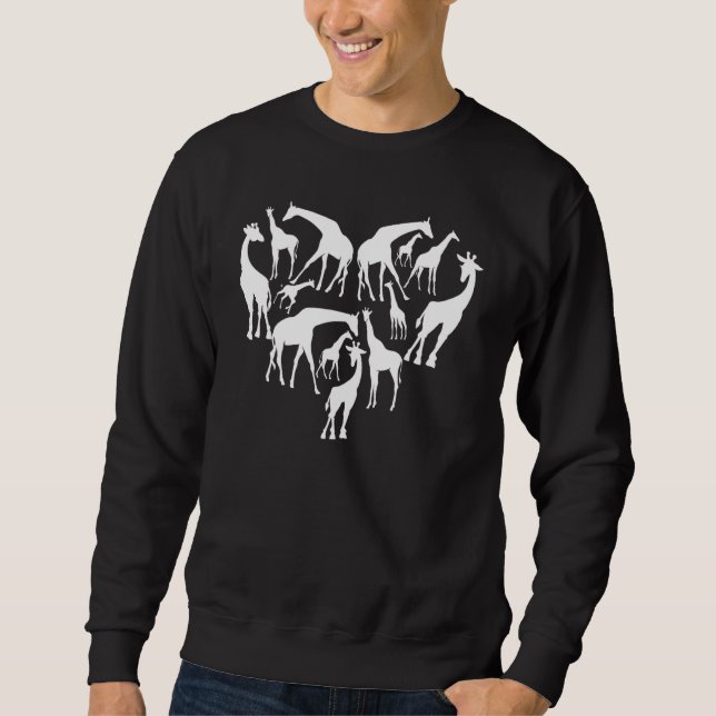 Giraffes   Giraffe Heart Cute Giraffe   Giraffe Sweatshirt (Front)