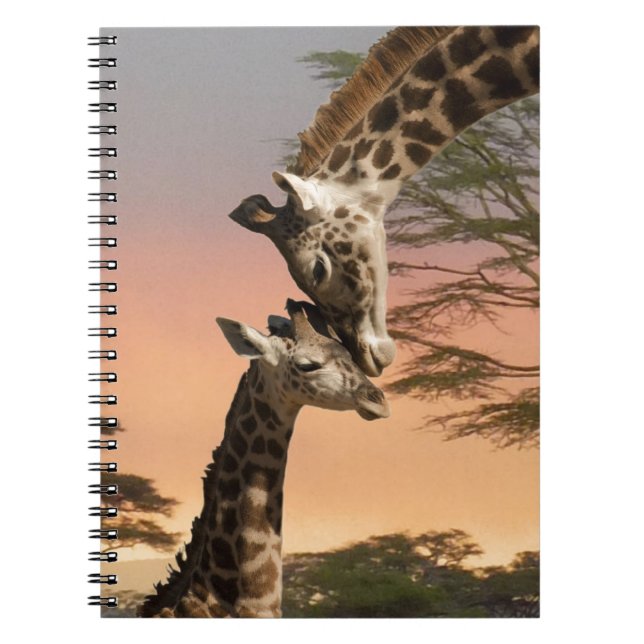 Giraffes Greeting Each Other Notebook (Front)