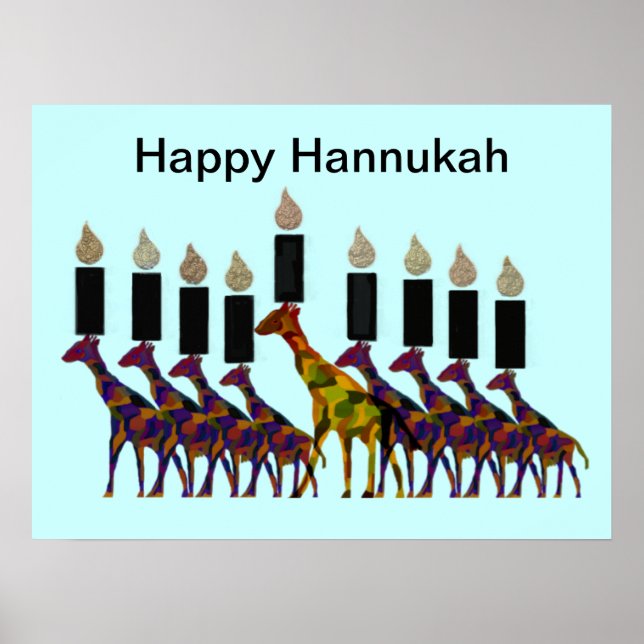 Giraffes Hannukah Print (Front)