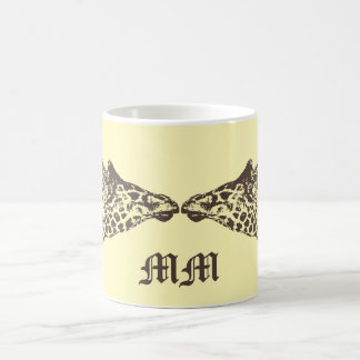 Giraffes Illustration Pale Yellow Mug