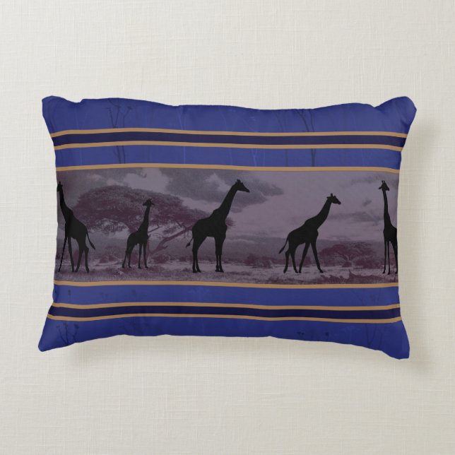 Giraffe's in Africa Decorative Cushion (Back)