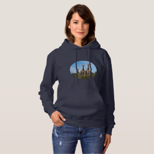 Giraffes in Cosy Savannah Light Hoodie