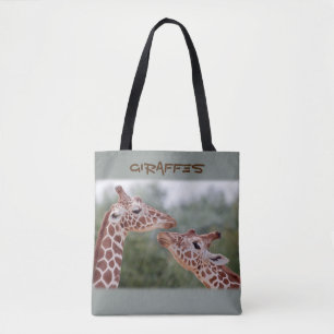 Giraffes in Love All Over Print Bag