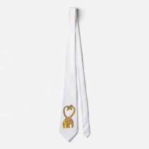 giraffes in love tie