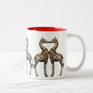 Giraffes In Love Two-Tone Coffee Mug
