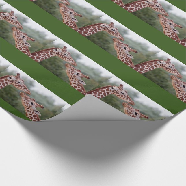 Giraffes in Love Wrapping Paper (Corner)