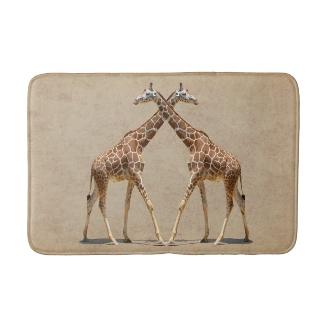 GIRAFFES IN PASSING BATH MAT (Front)