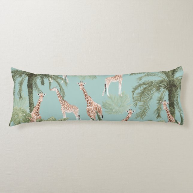 Giraffes in the Jungle #3 #kids #wall #decor #art  Body Cushion (Front)