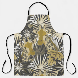 Giraffes in the tropical forest. apron