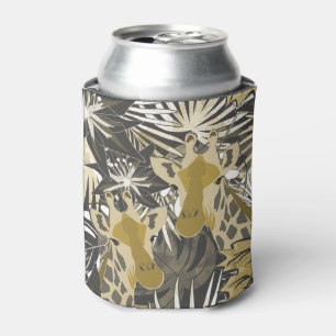 Giraffes in the tropical forest. can cooler