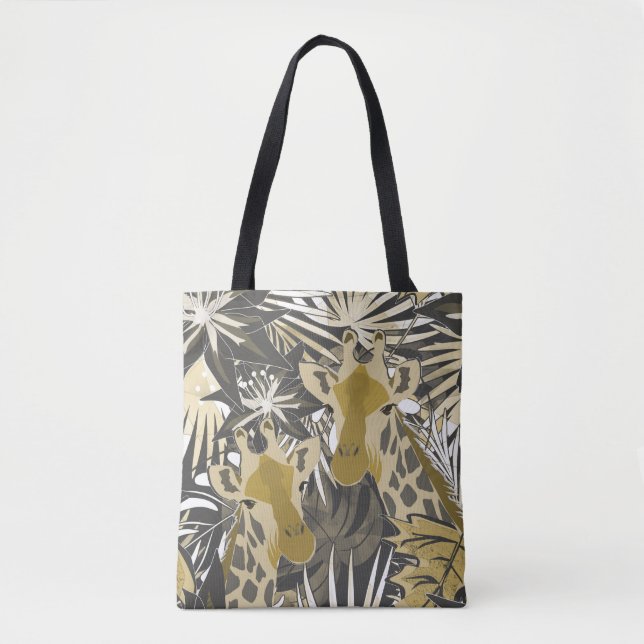 Giraffes in the tropical forest. tote bag (Front)