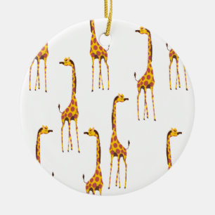 Giraffes Jigsaw Puzzle Ceramic Ornament