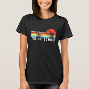 Giraffes Make Me Happy African Animal T-Shirt