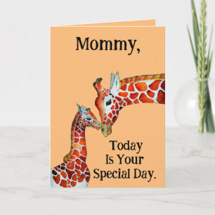 Giraffes Mother's Day Greeting Card