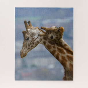 Giraffes Neck and Neck Jigsaw Puzzle