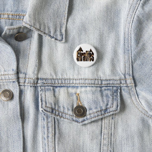Giraffes Picture Logo With Giraffes, 3 Cm Round Badge