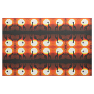 Giraffes & Sunset Africa Fabric